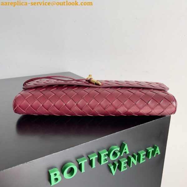 Replica Bottega Veneta Andiamo Clutch with Handle in Barolo Intrecciato Lambskin 7