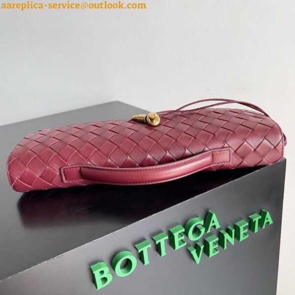 Replica Bottega Veneta Andiamo Clutch with Handle in Barolo Intrecciato Lambskin 9