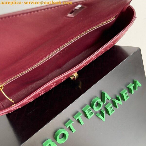 Replica Bottega Veneta Andiamo Clutch with Handle in Barolo Intrecciato Lambskin 10