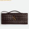 Replica Bottega Veneta Andiamo Clutch with Handle in Barolo Intrecciato Lambskin