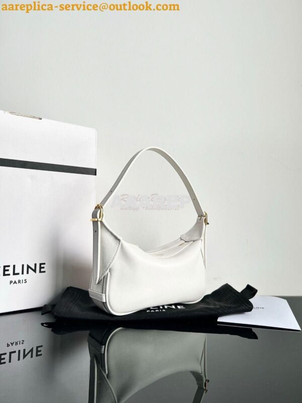 Replica Celine Mini Romy In Supple Calfskin 10K123 White 2