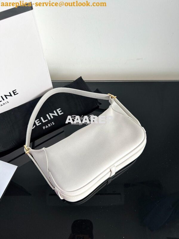 Replica Celine Mini Romy In Supple Calfskin 10K123 White 3