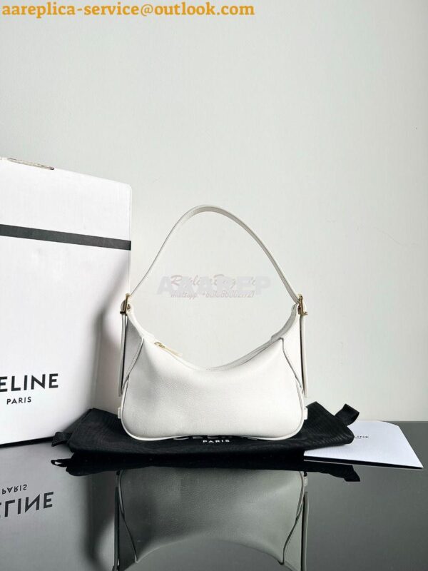 Replica Celine Mini Romy In Supple Calfskin 10K123 White 5