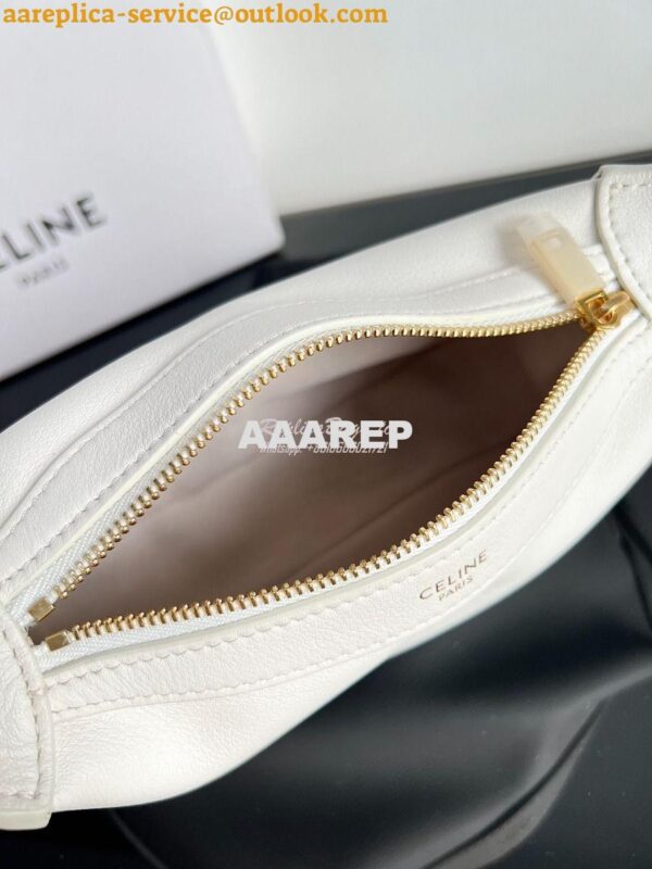 Replica Celine Mini Romy In Supple Calfskin 10K123 White 13