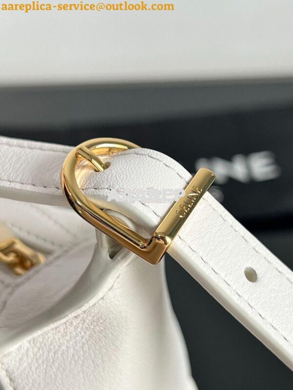 Replica Celine Mini Romy In Supple Calfskin 10K123 White 15