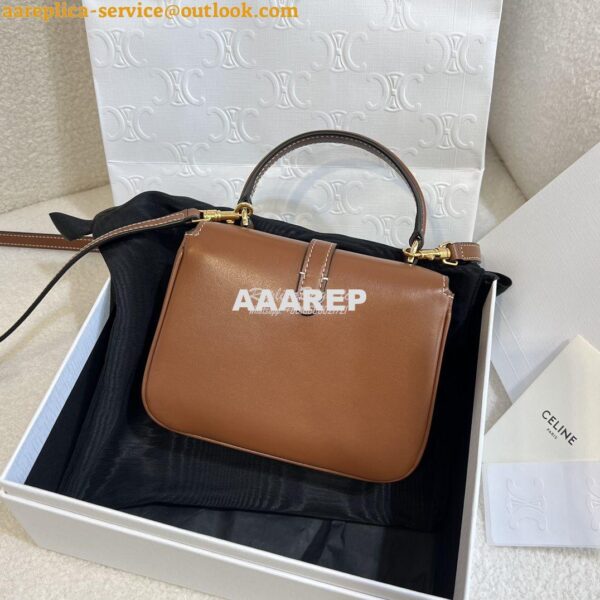 Replica Celine Mini Tabou In Smooth Calfskin 10L343 Tan 6