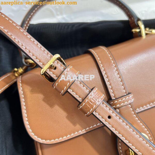 Replica Celine Mini Tabou In Smooth Calfskin 10L343 Tan 7