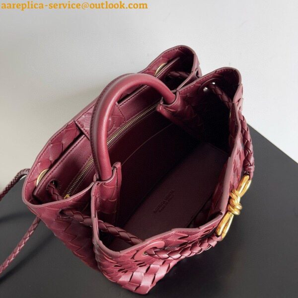 Replica Bottega Veneta Andiamo Small Bag in Barolo Intrecciato Lambskin 4