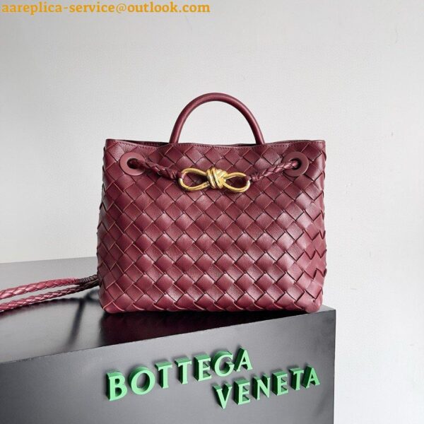 Replica Bottega Veneta Andiamo Small Bag in Barolo Intrecciato Lambskin 5