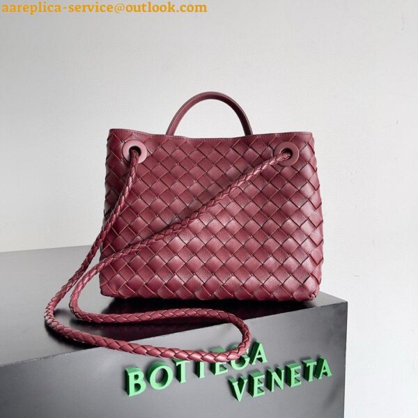 Replica Bottega Veneta Andiamo Small Bag in Barolo Intrecciato Lambskin 8