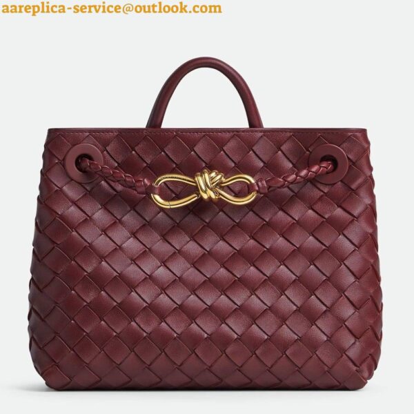 Replica Bottega Veneta Andiamo Small Bag in Barolo Intrecciato Lambskin 9