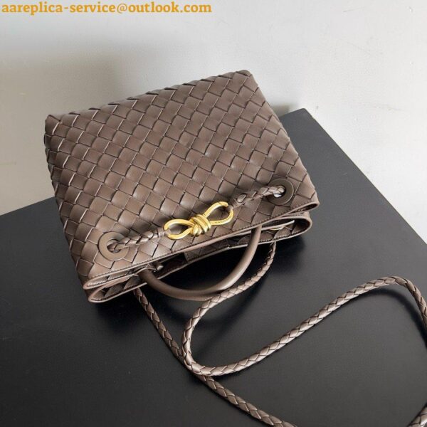 Replica Bottega Veneta Andiamo Small Bag in Kaki Intrecciato Lambskin 7