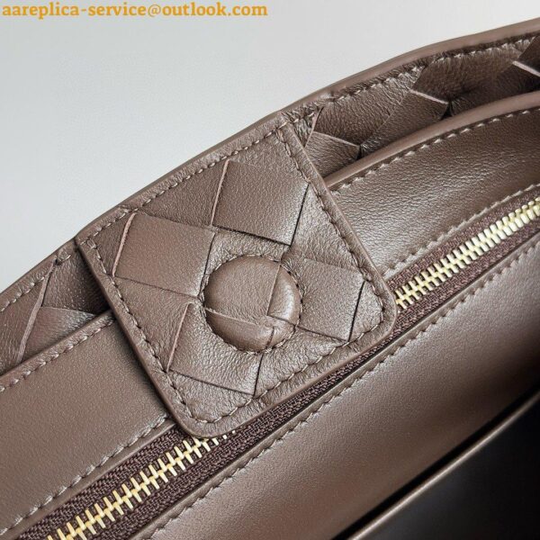 Replica Bottega Veneta Andiamo Small Bag in Kaki Intrecciato Lambskin 10