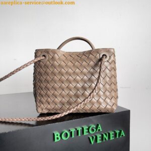 Replica Bottega Veneta Andiamo Small Bag in Praline Intrecciato Lambskin 2