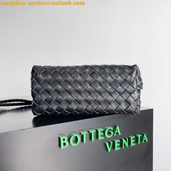 Replica Bottega Veneta Andiamo Small East/West Bag In Black Intrecciato Lambskin 3