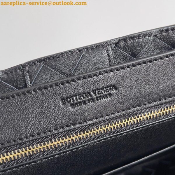 Replica Bottega Veneta Andiamo Small East/West Bag In Black Intrecciato Lambskin 9