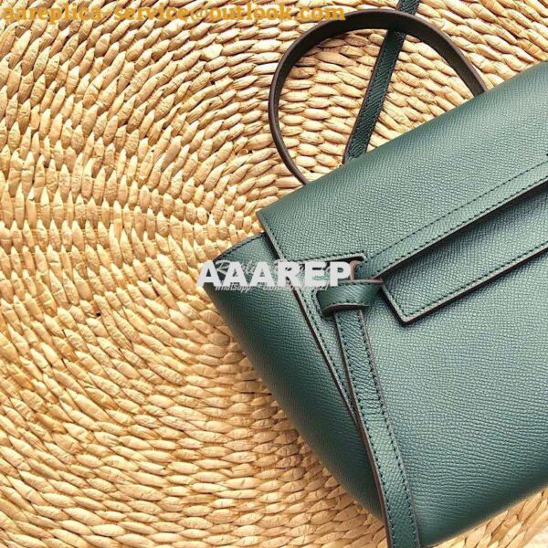 Replica Celine Nano Belt Bag Amazone Grained Calfskin 185003 5