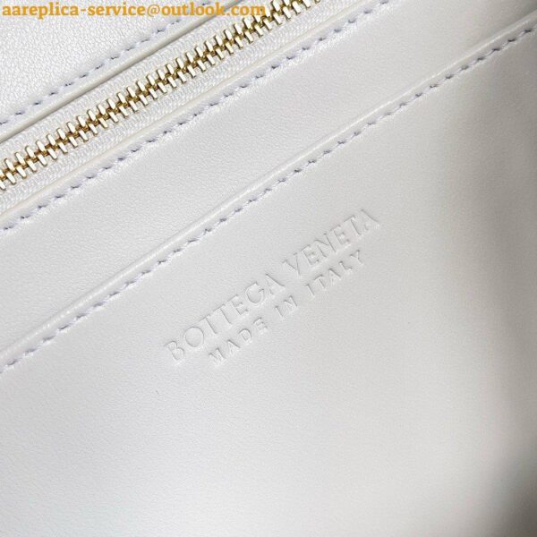 Replica Bottega Veneta Andiamo Small East/West Bag in White Intrecciato Lambskin 5