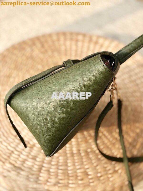 Replica Celine Nano Belt Bag Army Green Grained Calfskin 185003 3