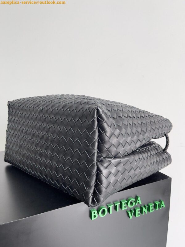 Replica Bottega Veneta Large Andiamo bag In Black Intrecciato Lambskin 9