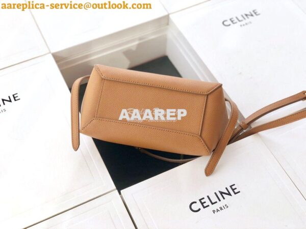 Replica Celine Nano Belt Bag Brown Grained Calfskin 185003 4