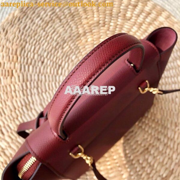 Replica Celine Nano Belt Bag Burgundy Grained Calfskin 185003 4