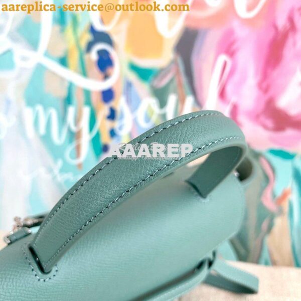 Replica Celine Nano Belt Bag Celadon Grained Calfskin 185003 5