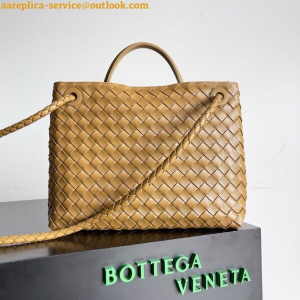 Replica Bottega Veneta Medium Andiamo Bag In Praline Intrecciato Lambskin 3