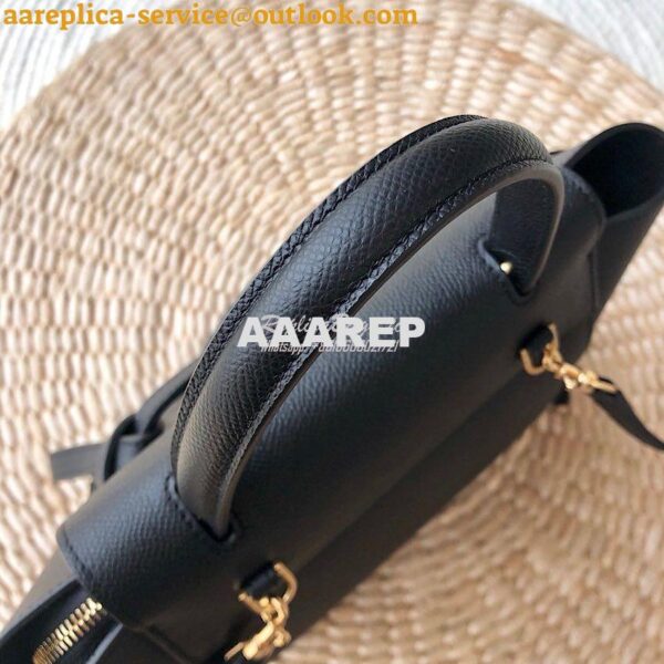 Replica Celine Nano Belt Bag In black Grained Calfskin 185003 3