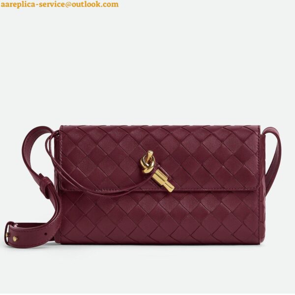 Replica Bottega Veneta Mini Andiamo Cross-Body Bag in Barolo Intrecciato Lambskin 3