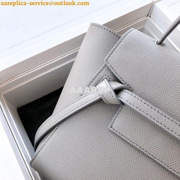 Replica Celine Nano Belt Bag In grey Grained Calfskin 185003 8