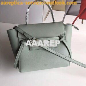 Replica Celine Nano Belt Bag In medium green Grained Calfskin 185003 2