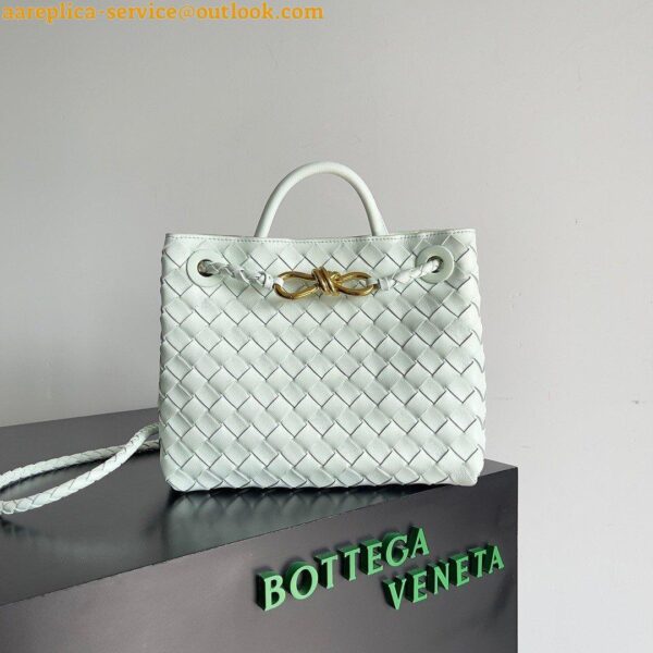 Replica Bottega Veneta Small Andiamo Bag In Glacier Intrecciato Lambskin 6