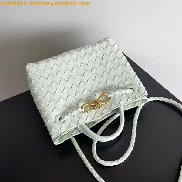 Replica Bottega Veneta Small Andiamo Bag In Glacier Intrecciato Lambskin 13