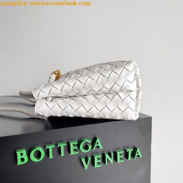 Replica Bottega Veneta Small Andiamo Bag In White Intrecciato Lambskin 4