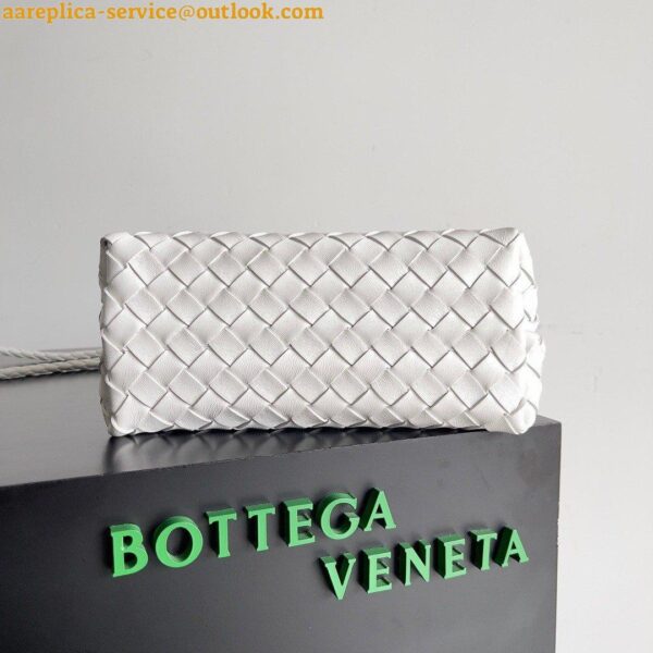 Replica Bottega Veneta Small Andiamo Bag In White Intrecciato Lambskin 5