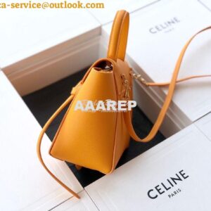 Replica Celine Nano Belt Bag Orange Grained Calfskin 185003 2