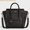 Replica Celine Nano Luggage Tote Bag In Black Smooth Calfskin 2