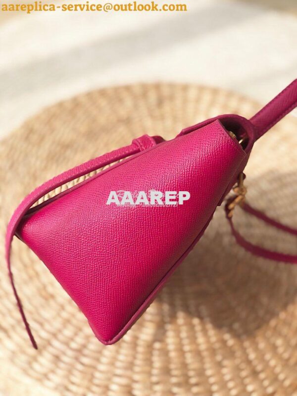 Replica Celine Nano Belt Bag Pink Grained Calfskin 185003 3