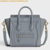 Replica Celine Nano Luggage Tote Bag In Dune Drummed Calfskin