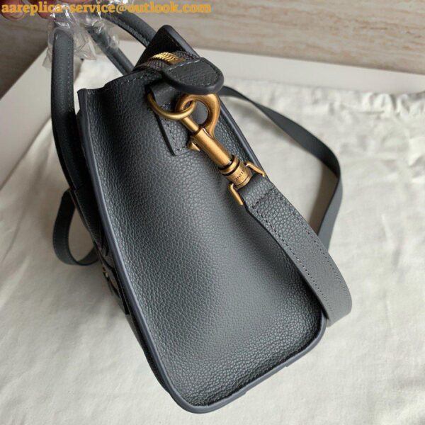 Replica Celine Nano Luggage Tote Bag In Kohl Drummed Calfskin 6