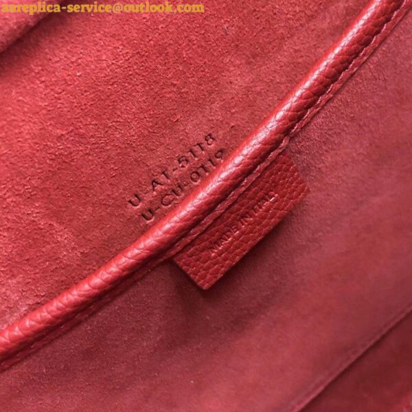 Replica Celine Nano Luggage Tote Bag In Red Drummed Calfskin 8