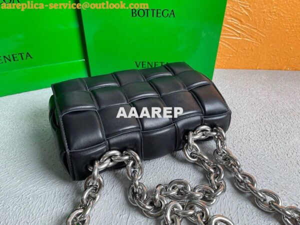 Replica Bottega Veneta BV 20206 Chain Cassette 631421 Black Silver 6