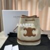 Replica Celine Round Purse On Strap In Triomphe Canvas And Lambskin 10