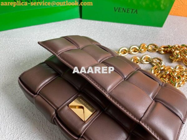 Replica Bottega Veneta BV 20206 Chain Cassette 631421 Brown Gold 11