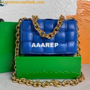 Replica Bottega Veneta BV 20206 Chain Cassette 631421 Cobalt Gold 2