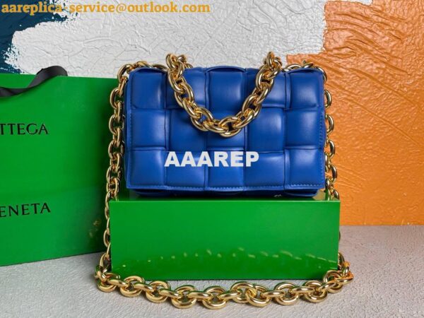 Replica Bottega Veneta BV 20206 Chain Cassette 631421 Cobalt Gold 4