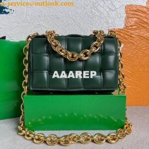 Replica Bottega Veneta BV 20206 Chain Cassette 631421 Dark Green Gold 2