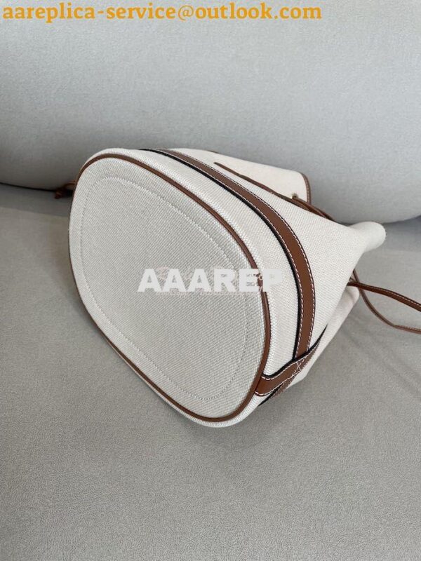 Replica Celine Seau Marin In Textile And Calfskin Natural / Tan 196752 12