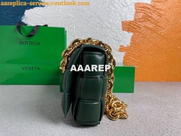 Replica Bottega Veneta BV 20206 Chain Cassette 631421 Dark Green Gold 4